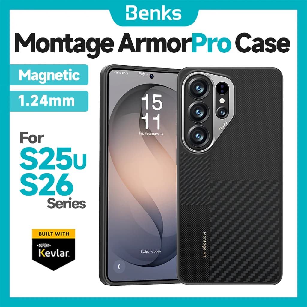 Étui Benks Montage ArmorPro fabriqué avec du Kevlar ® Étui de protection MagSafe 600D+1500D pour S
