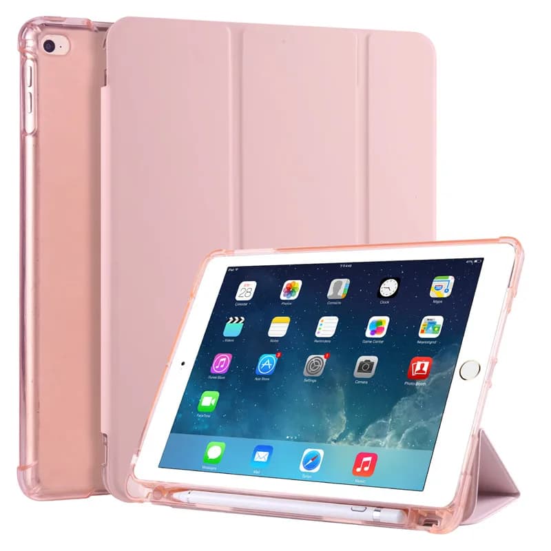 Pour iPad 9e 10e génération étui avec porte-stylo couverture intelligente à trois volets pour iPad 1