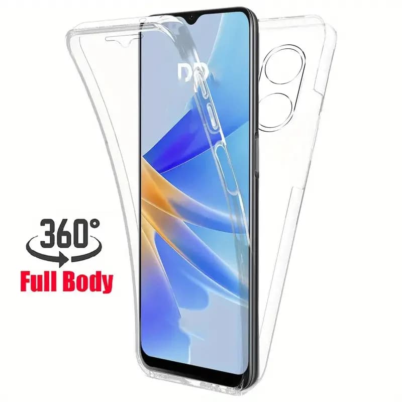 Coque de téléphone Double face complète 360, étui rigide Transparent antichoc pour OPPO A16 A60 A38