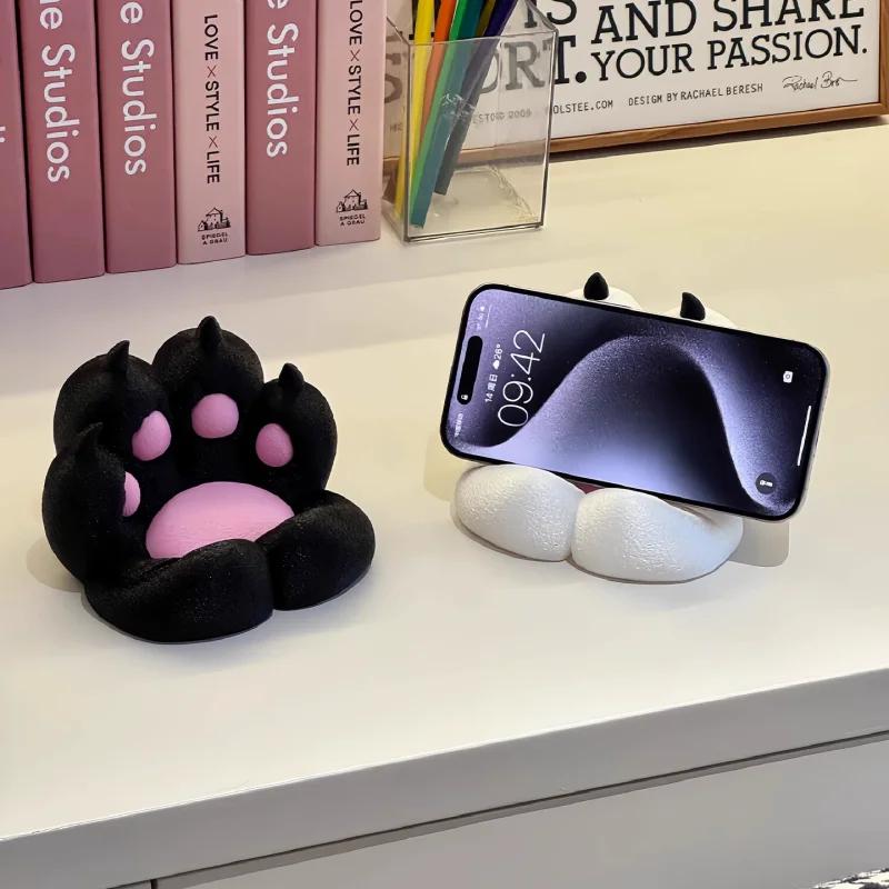 Support de téléphone portable créatif en forme de patte de chat – Support de bureau paresseux pour smartphone